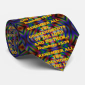 Bijbel verse from Numbers 15:39. Dubbele Printed Stropdas (Opgerold)