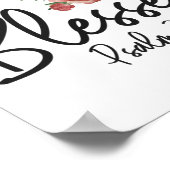 Bijbel verse gebluste Psalm 23 Roos ventilator Poster (Hoek)