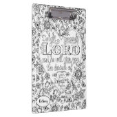 Bijbel Verse Girly Hand Lettered Scripting Floral Klembord (Rechts)