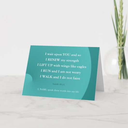 Bijbel Verse Healing Isaiah Walk Run - Kaart (Voorkant)