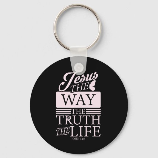 Bijbel verse Jezus hoe de waarheid het leven John Sleutelhanger (Voorkant)