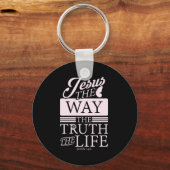 Bijbel verse Jezus hoe de waarheid het leven John Sleutelhanger (Voorkant)