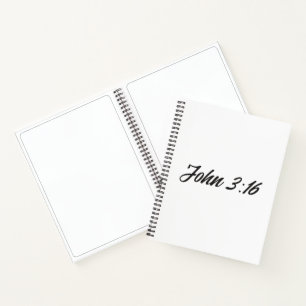 Bijbel Verse John 3:16 Notitieboek