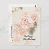 Bijbel Verse Pink Rose Briefkaart (Voorkant / Achterkant)