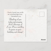 Bijbel Verse Pink Rose Briefkaart (Achterkant)