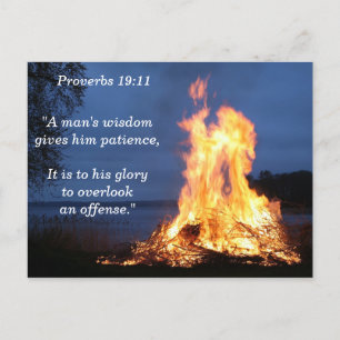 Bijbel Verse Proverbs 19 11 Wisdom Patience Briefkaart
