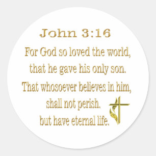 Bijbel Verse Ronde Sticker