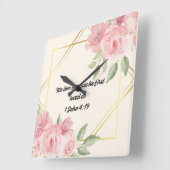 Bijbel Verse Vierkante Klok (Hoek)