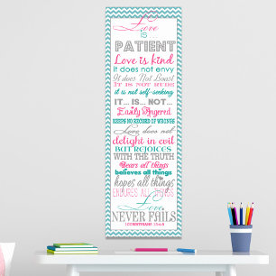 Bijbel Verser "Liefde Is" 1Korintiërs Poster