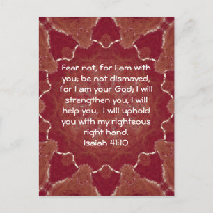 Bijbel verses Inspirerend Citaat Isaiah 41:10 Briefkaart