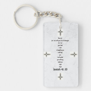 Bijbel verses Inspirerend Citaat Isaiah 41:10 Sleutelhanger