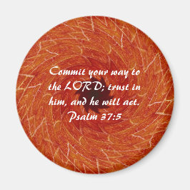 Bijbel verteert Motivatie scripts Psalm 37:5 Magneet