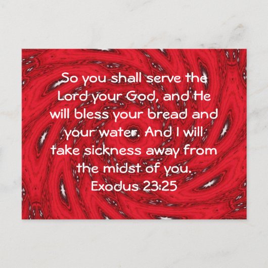 Bijbel verveelt het Healing Scripture Quote Exodus Briefkaart (Voorkant)