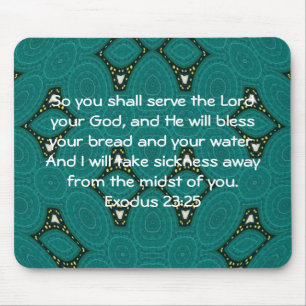 Bijbel verveelt het Healing Scripture Quote Exodus Muismat