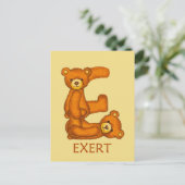 Bijbelbare Beren ~ EXert ~ Flashcard Briefkaart (Staand voorkant)