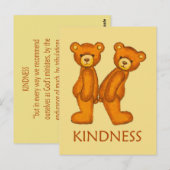 Bijbelbare Beren ~ Kindness-scripts Briefkaart (Voorkant / Achterkant)