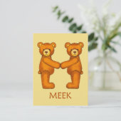 Bijbelbare Beren ~ Meek Scripting Briefkaart (Staand voorkant)