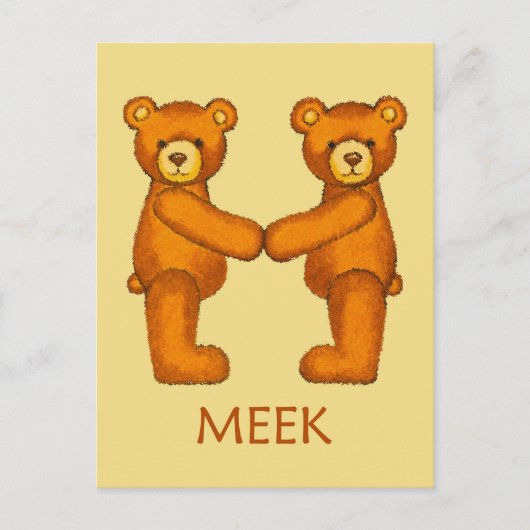 Bijbelbare Beren ~ Meek Scripting Briefkaart (Voorkant)