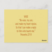 Bijbelbare Beren ~ Wise-scripts ~ Flashcard Briefkaart (Achterkant)