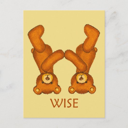 Bijbelbare Beren ~ Wise-scripts ~ Flashcard Briefkaart (Voorkant)