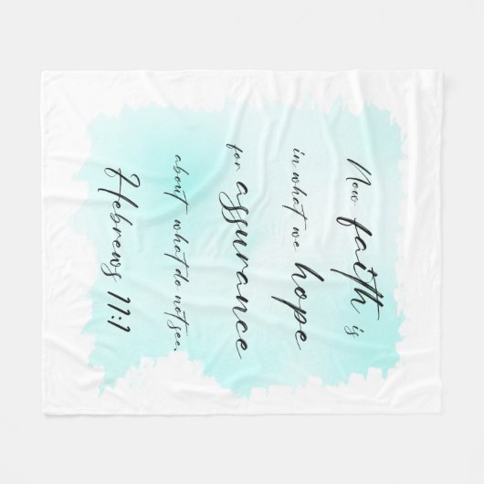 Bijbelblauw schouderblad fleece deken (Voorkant (Horizontaal))