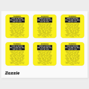 Bijbelboek Lijst Scare Hell Out Funny Christelijk Vierkante Sticker