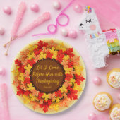 Bijbelcitaat Herfstbladeren Thanksgiving 9" Papieren Bordje (Feest)