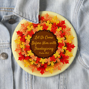 Bijbelcitaat najaar laat Thanksgiving kolossaal Ronde Button 6,0 Cm