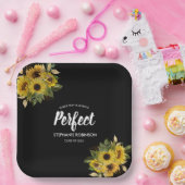 Bijbelcitaat Zonnebloem Moderne Papieren Bordje (Feest)