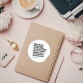 Bijbelcitaten: Sta op en til je hoofd op Ronde Sticker