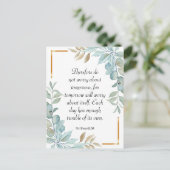 Bijbelgroen dikkopschrift briefkaart (Staand voorkant)