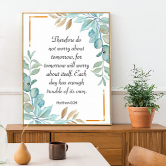 Bijbelgroen poster met schoudergeschrift