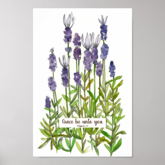Bijbellenlavender voor scripts Philippians 1:2 Poster (Voorkant)
