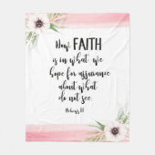 Bijbellenverdraaiing Roze florale flacon Fleece Deken (Voorkant)