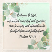 Bijbellenvers, Psalm Greenery Onderzetter (Voorkant)