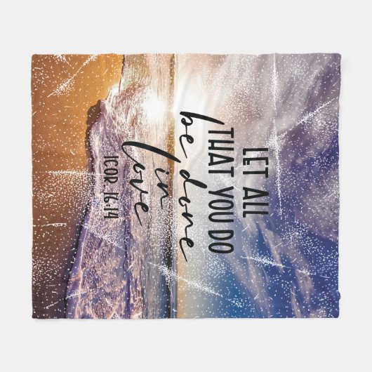 Bijbellenverse Fleece Blanket (Voorkant (Horizontaal))