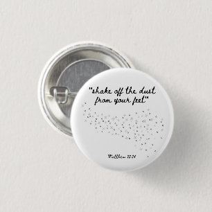 Bijbellingsbadges: Schud de stof uit je gezicht Ronde Button 3,2 Cm