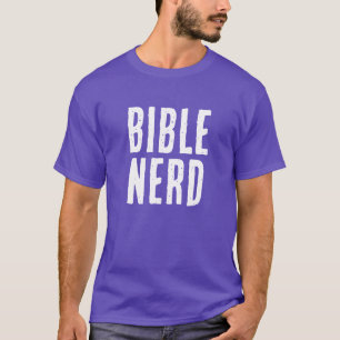 Bijbelnerd typografie Funny Christelijk Paars T-shirt