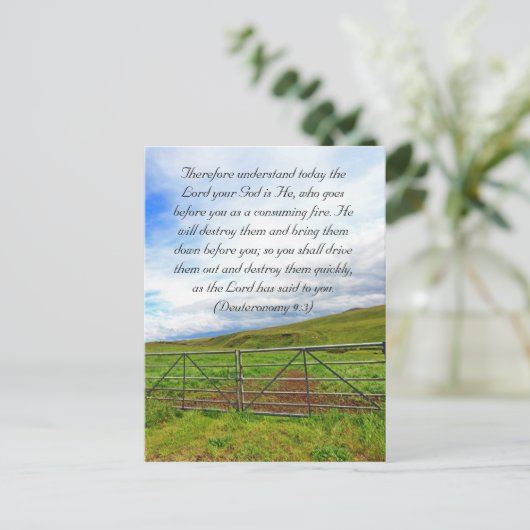 Bijbelpassage, Schotse velden Briefkaart (Staand voorkant)