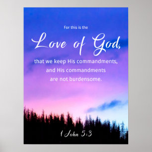 Bijbelprijsliefde voor God Paarse Poster
