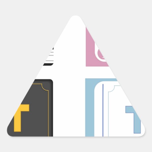 bijbels driehoek sticker (Voorkant)