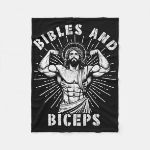 Bijbels En Biceps Grappig Christelijk Gewichtheffe Fleece Deken