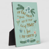 Bijbels Verse Verse Versvertrouwen over Fear Hand  Fotoplaat (Zijkant)