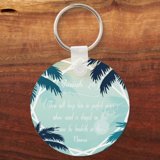 Bijbelschrift Isaiah 26:3 Sleutelhanger (Voorkant)