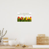 Bijbelscriptaseremmers 1: 7 kleurrijke Tulpen Poster (Keuken)