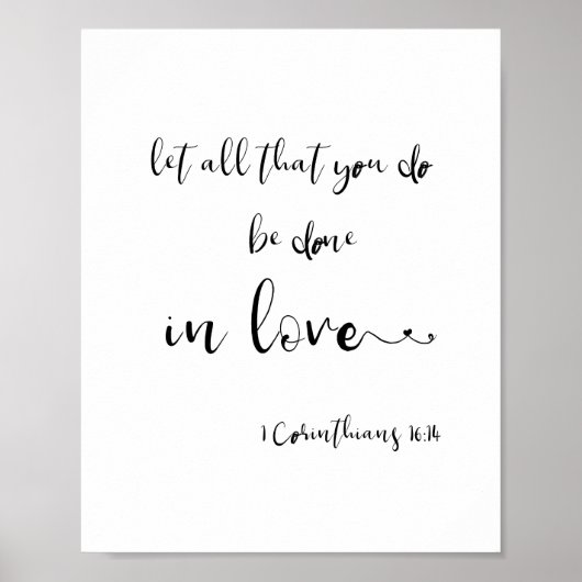 Bijbelscripts Corinthians Moderne Minimalist Poster (Voorkant)