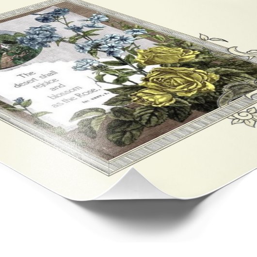 bijbelscripts met Rozen Foto Afdruk (Hoek)