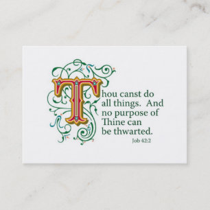 Bijbelscripts stimuleren. visitekaartje