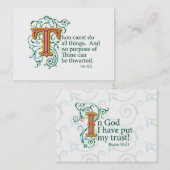 Bijbelscripts stimuleren. visitekaartje (Voorkant / Achterkant)