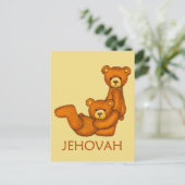 Bijbelse Beren ~ Serve Jehovah Scripting Briefkaart (Staand voorkant)